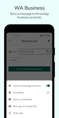 Direct Chat for WhatsApp android App screenshot 1